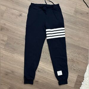 THOM BROWNE Classic Sweat pants w/Engineered 4 Bar Loop Back Navy Size 2
